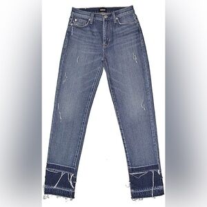 Hudson denim jeans size 27 cropped distressed straight fit